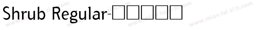 Shrub Regular字体转换